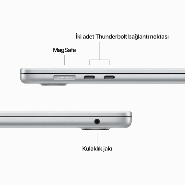 Apple MacBook Air M2 15" 512GB Gümüş Dizüstü Bilgisayar