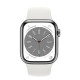 Apple Watch Series 8 GPS+Cellular 45mm Paslanmaz Çelik Kasa ve Spor Kordon Gümüş Akıllı Saat