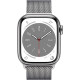 Apple Watch Series 8 GPS+Cellular 41mm Paslanmaz Çelik Kasa ve Milano Loop Gümüş Akıllı Saat