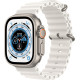 Apple Watch Ultra Titanyum Kasa ve Yıldız Işığı Ocean Kordon