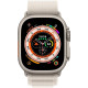 Apple Watch Ultra Titanyum Kasa ve Yıldız Işığı Alpine Loop Orta Boy Kayış Akıllı Saat