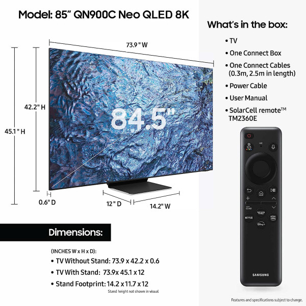 Samsung 85’’ Neo QLED 8K QN900C Televizyon
